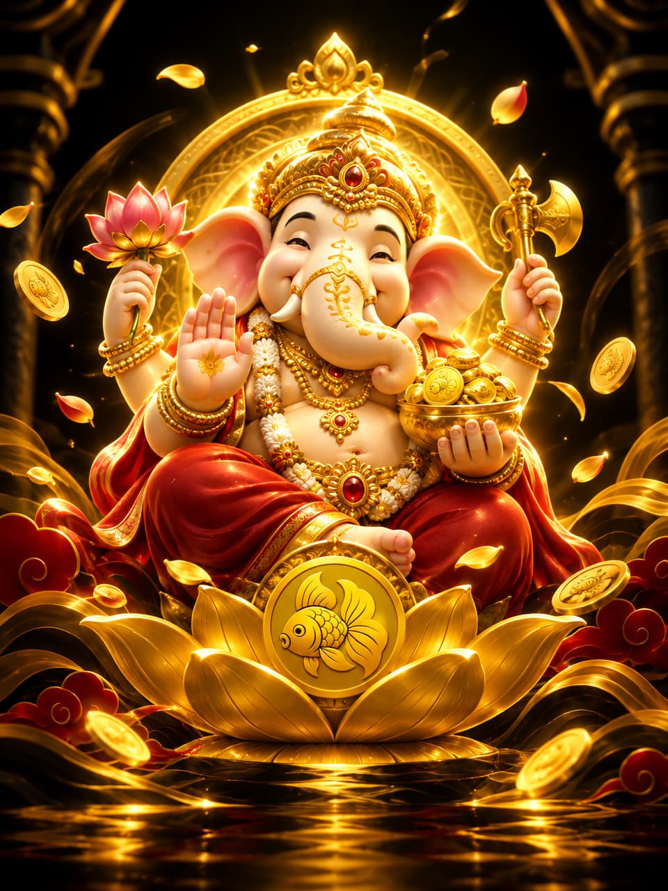 ภาพเกม PG Ganesha Fortune ที่ออกแบบใหม่สำหรับ plathong - หวยปลาทอง
